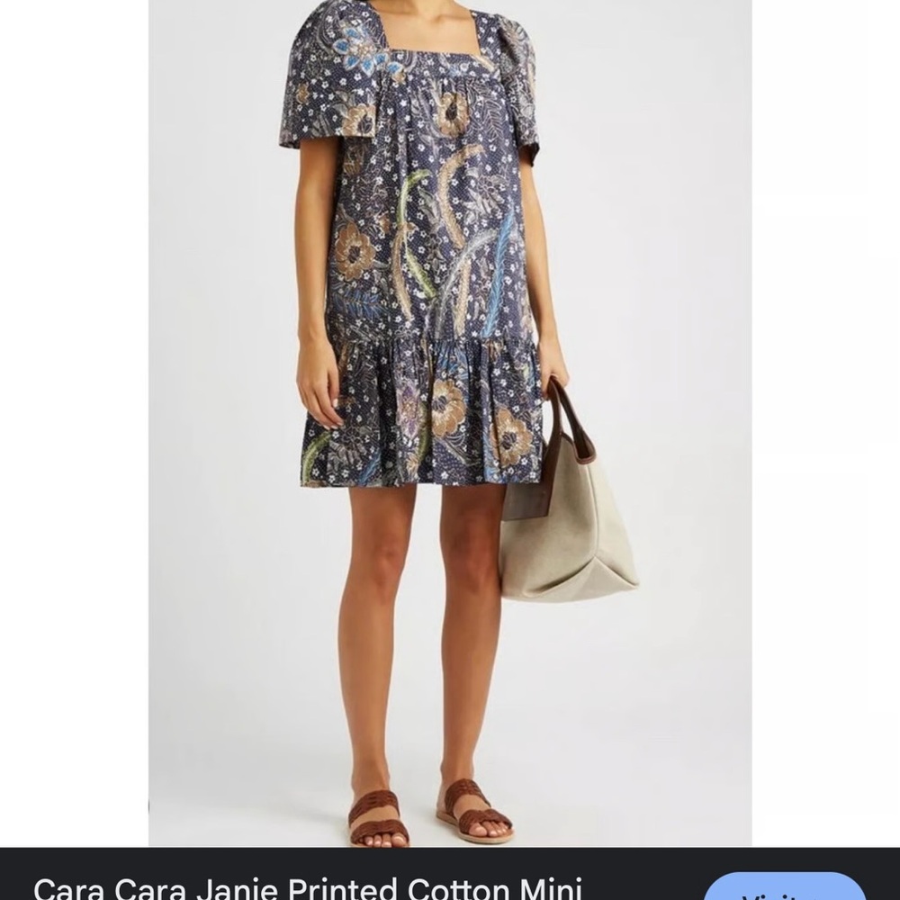 Cara Cara Navy and Gold Mini Dress